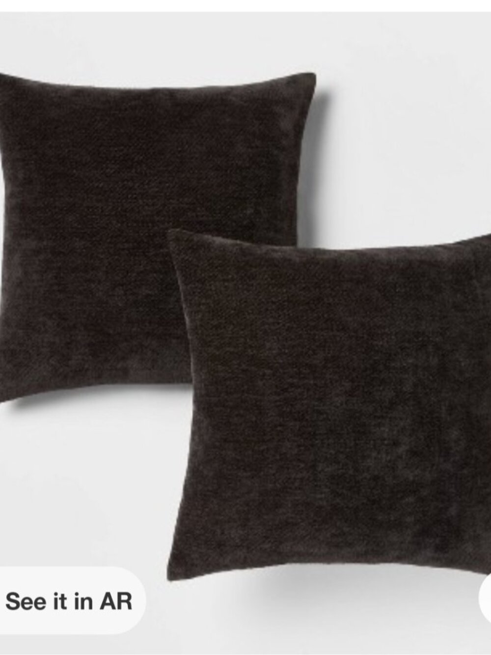 NWOT SET OF 2 BLACK PILLOWS FROM TARGET!!!